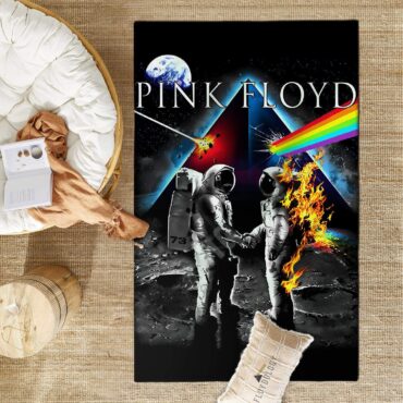 Pink Floyd Wish You Were Here DSOTM Astronaut Handshake Rug