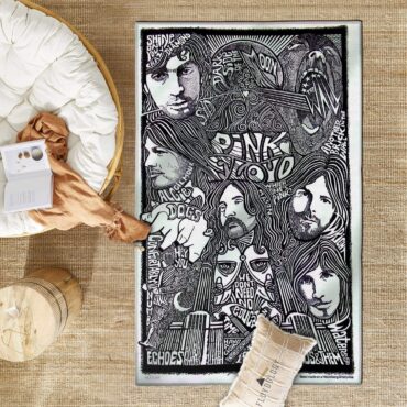 Pink Floyd Hand Draw Art Rug