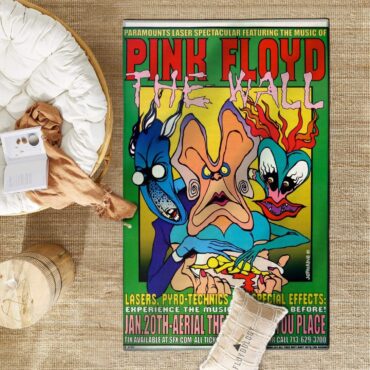 Pink Floyd Laser Show 2001 The Wall Jermaine Rogers Handbill Edition Rug