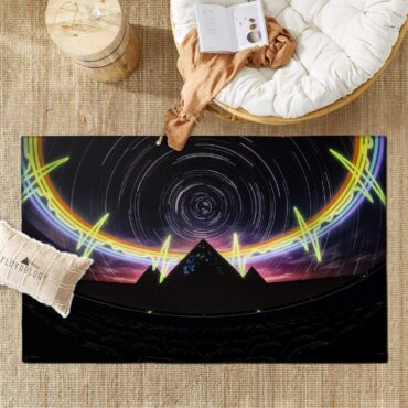 Pink Floyd The Dark Side Of The Moon Pyramid Night Sky Rug