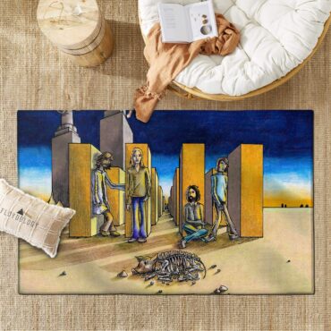 Shine on you Crazy Diamond Digital Painting Pink Floyd Rug