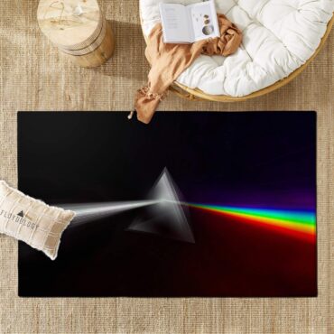 The Dark Side of The Moon Digital Painting Pink Floyd Rug