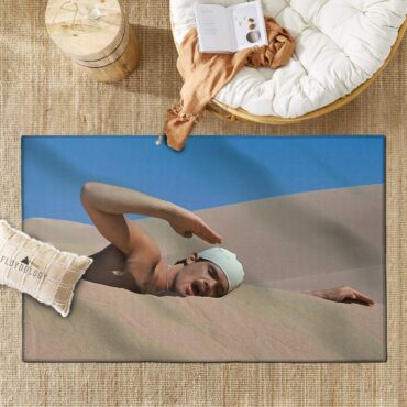 The Meaning of Half Life Desert Swimmer 1975 Pink Floyd Rug