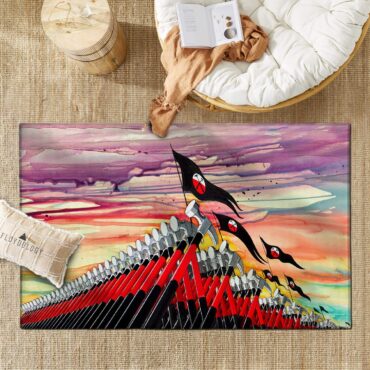 The Wall Hammer Drawing Art Pink Floyd Rug