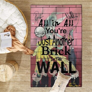 You Are Just Another Brick In The Wall Signature Pink Floyd Rug