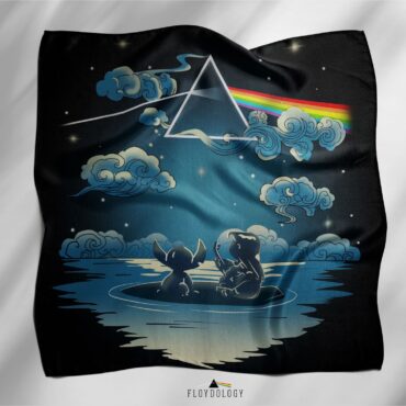 Lilo And Stitch Starry Sky Dark Side Of The Moon Pink Floyd Poly Scarf
