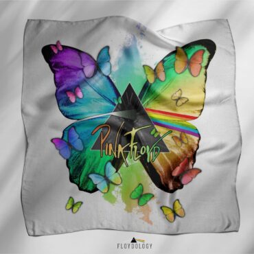 Nick Mason Butterfly x Dark Side Of The Moon Pink Floyd Poly Scarf