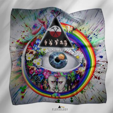 Pink Floyd Collage The Wall Pulse DSOTM Flower Diamond Ring Of Rainbow Poly Scarf