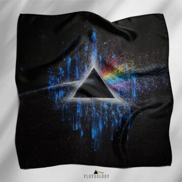 Pink Floyd Dark Side Of Moon Art Blue Poly Scarf
