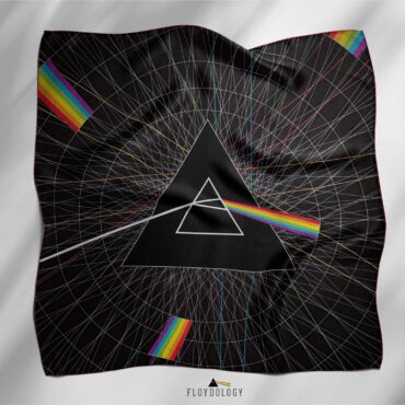 The Dark Side Of The Moon Line Art Pink Floyd Poly Scarf