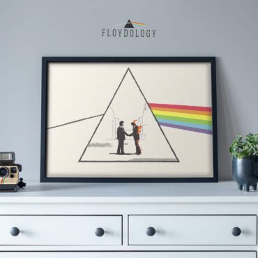 Wish You Were Here DSOTM Illustration Pink Floyd Poster