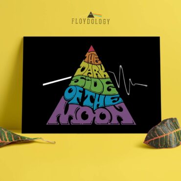 Pink Floyd Dark Side Pyramid Typography Poster