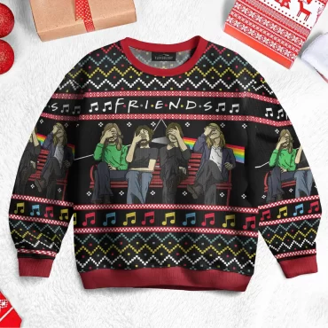 Facepalm Friends Music Notes - Pink Floyd Ugly Christmas Sweater