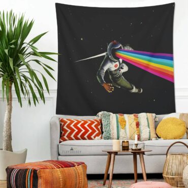 Rainbow Astronaut-Surreal Dark Side Of The Moon Pink Floyd Tapestry