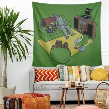 Wizard Of Oz Listen to Dark Side Of The Moon Pink Floyd Tapestry