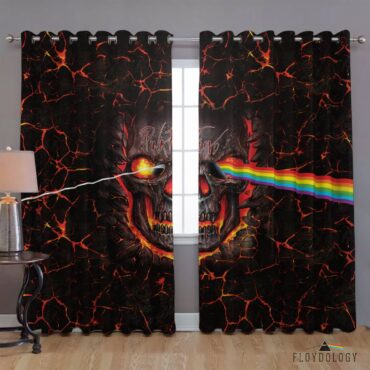 Dark Side Of Skull - Pink Floyd Window Curtains
