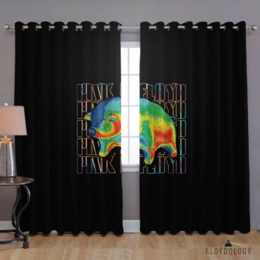 Eye Catching Psychadelic Floating Pigs - Pink Floyd Window Curtains