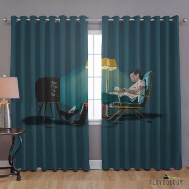 The Wall Movie 1982 Illustration - Pink Floyd Window Curtains