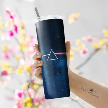 Dark Side Of The Moon Art Blue Skinny Stainless Steel Pink Floyd Tumbler