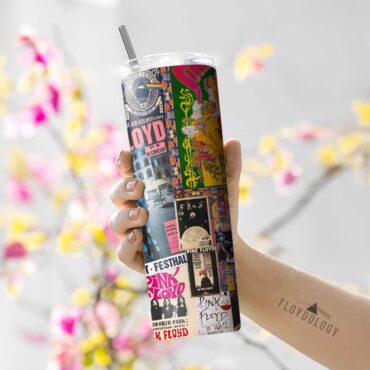 Pink Floyd Vintage Rock Concert Skinny Stainless Steel Tumbler
