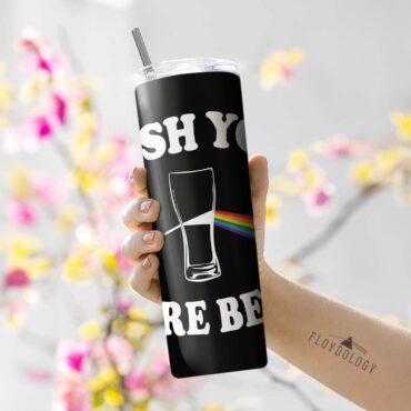 Wish You Were Beer Skinny Stainless Steel Pink Floyd Tumbler