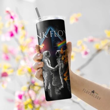 Wish You Were Here DSOTM Astronaut Handshake Skinny Stainless Steel Pink Floyd Tumbler