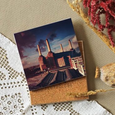 Animals Album Cover Flying Pig Battersea Power Station Absorbing Stone Pink Floyd Coasters