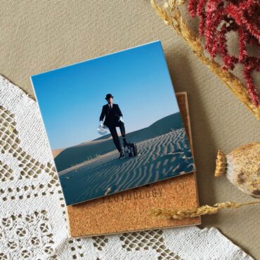 Wish You Were Here Desert Man in Bowler Absorbing Stone Pink Floyd Coasters