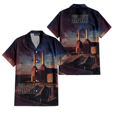 Animals Album Cover Flying Pig Battersea Power Station Hawaiian Pink Floyd Shirt