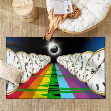 Eclipse Road Time Dark Side Of The Moon - Pink Floyd Rug