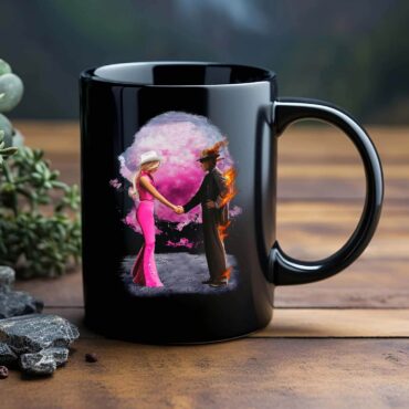 Barbenheimer Wish You Were Here Pink Floyd White Mug