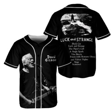 David Gilmour Luck And Strange Pink Floyd Baseball Jersey