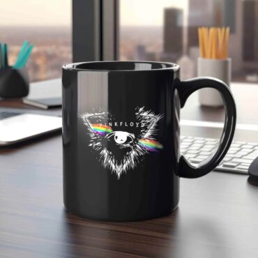 Flare Eyes Dark Side Of The Moon Pink Floyd Black Mug