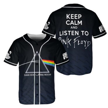Keep Calm And Listen To Pink Floyd Dark Side Of The Moon Baseball Jersey