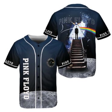Stairway To The Moon Pink Floyd Baseball Jersey