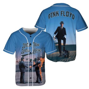 Wish You Were Here Desert Man in Bowler And HandShake Baseball Jersey