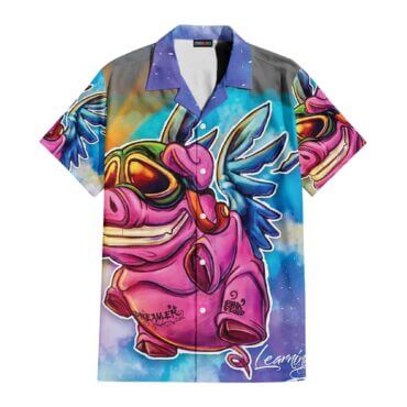 Album Icon The Wall DSOTM Pink Floyd Tropical Plants Hawaiian Shirt
