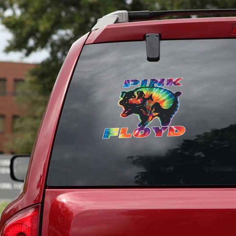 Psychedelic Animals Pig Car Sticker