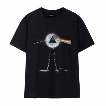 Cat Looking The Dark Side Of The Moon Pink Floyd Shirt