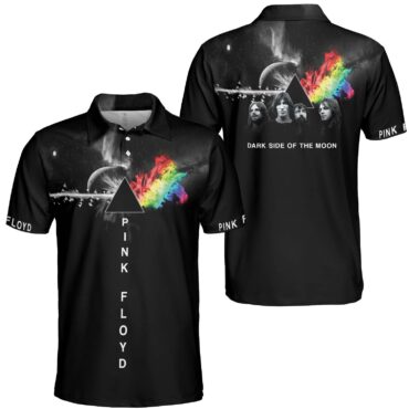 Dark Side Of the Moon in Space Pink Floyd Polo Shirt