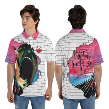 The Wall Hammers and Scream Pink Floyd Polo Shirt