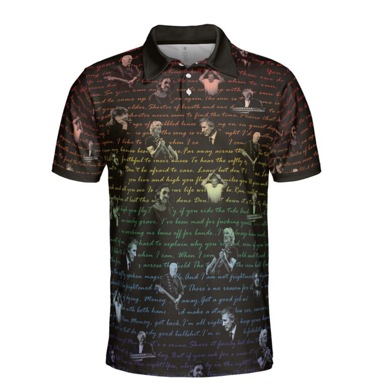 Dark Side Of The Moon Lyrics And Pink Floyd Band Polo Shirt