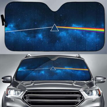 Dark Side Of The Moon Art Blue Auto Sun Shade
