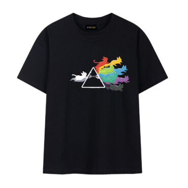 Prisma Rainbow Cats Dark Side Of The Moon Pink Floyd Shirt