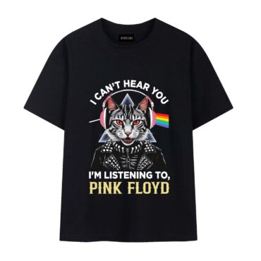 I Can't Hear You DSOTM Pink Floyd Cat Shirt