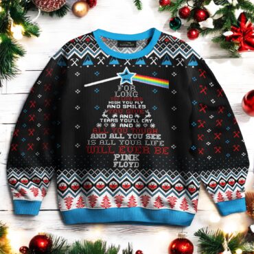 Pink Floyd Long You Live And High You Fly Ugly Christmas Sweater
