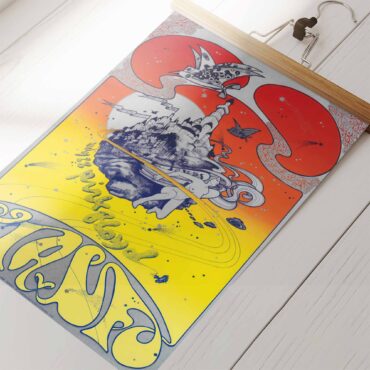 CIA UFO by Hapshash and The Coloured Coat Pink Floyd Poster