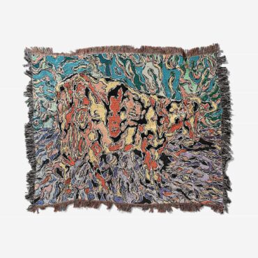 Atom Heart Mother Psychedelic Painting Woven Blanket