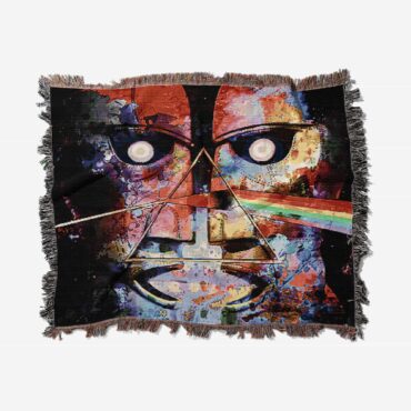 DSOTM x The Division Bell psychedelic art Woven Blanket