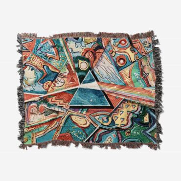 Dark Side of the Moon Pop Art Woven Blanket